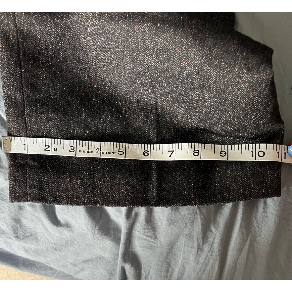 Ann Taylor LOFT Suit Women Dark Brown Tweed Wool Blazer and Pants Size 6 - Picture 14 of 16